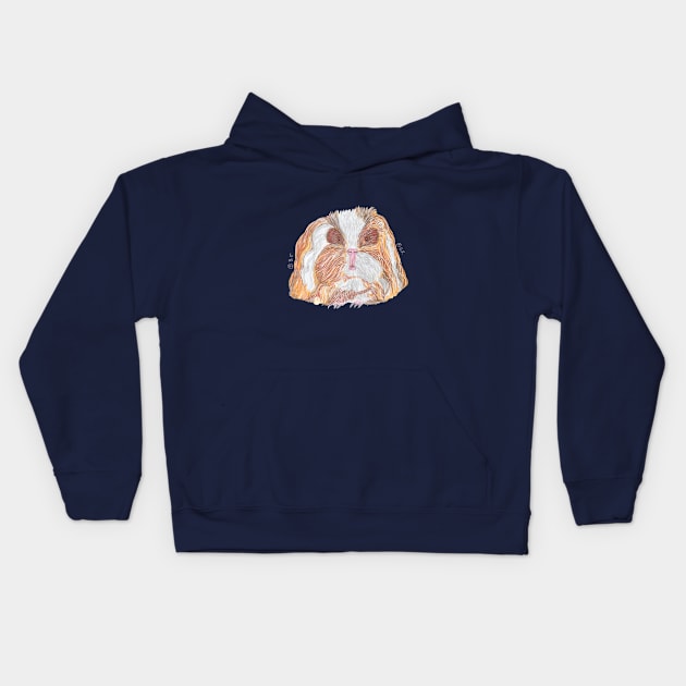 TEXEL GUINEA PIG Kids Hoodie by BeritValk